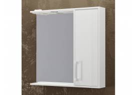 Шкаф-зеркало Альба 60 со светильником правый суфле