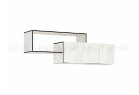 Полка 2-х ярусная Норд Дуб Крафт Белый