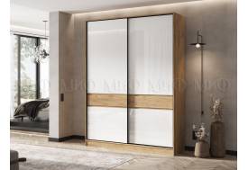 Шкаф-купе 1800 Роджина Дуб крафт/Белый глянец