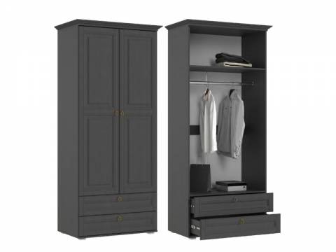 Шкаф платяной Престиж-1 Графит структурный