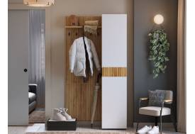 Прихожая Мебельсон К5 дуб крафт золотой/белое дерево