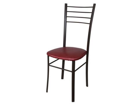 Стул Лайт ДХ-5 на коричневом каркасе обивка малиновый