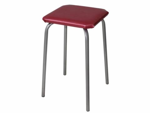 Табурет квадратный ДХ-9 обивка малиновый