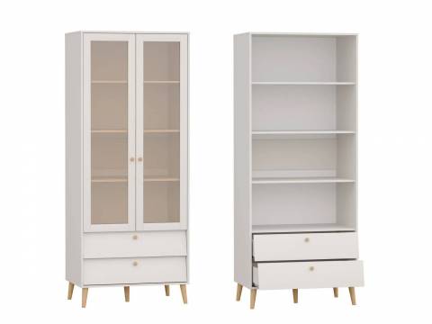 Шкаф 2-х дверный со стеклом Афина 4-75902