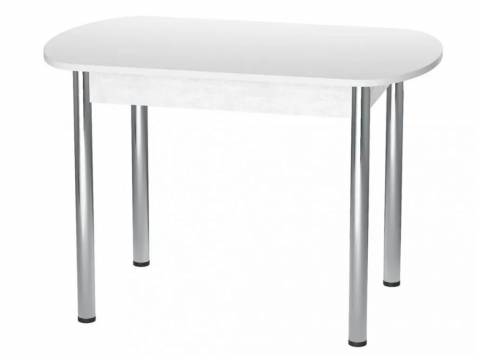 Стол Европейский ХРОМ/ЛДСП Белый лофт