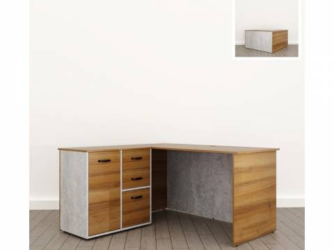 Стол угловой с тумбой (С-30) Soft комбинированный