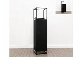 Шкаф для документов узкий (М-10) Лофт Черный