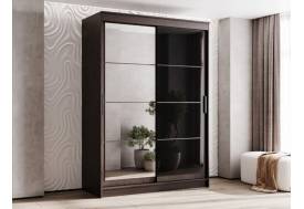 Шкаф-купе Гранд-1 1600 Дуб Венге-двери Зеркало-Лакобель черный