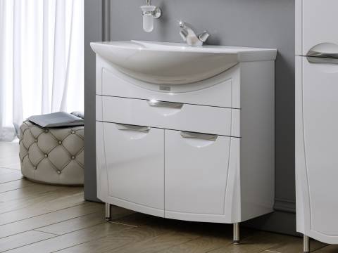 Тумба с раковиной Monaco 80 белая