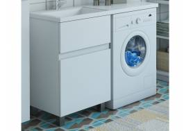 Тумба с раковиной Dallas Luxe 1300 напольная 2 ящика левая