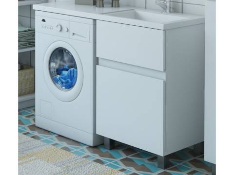 Тумба с раковиной Dallas Luxe 1100 напольная 2 ящика правая