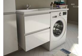 Тумба с раковиной Dallas Luxe 1150 навесная 2 ящика левая