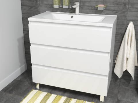 Тумба с раковиной Bali new 900 напольная 3 ящика