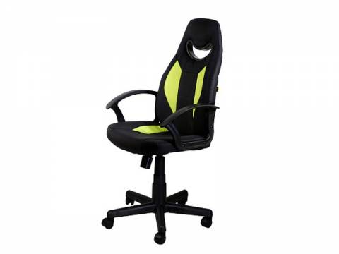 Кресло Дюна кожзаменитель оксфорд черный/оксфорд салатовый