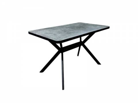 Стол раздвижной Верон-R камень темный/черный