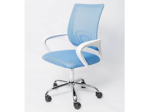 Кресло офисное BN 7166 белый-голубой