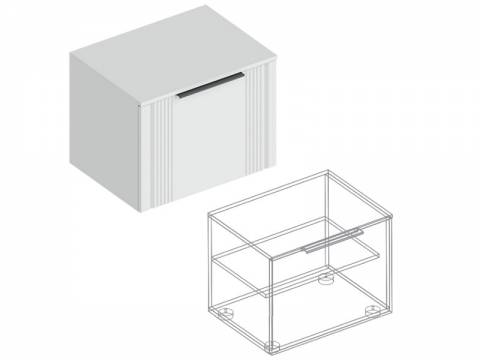 Тумба Вита 1-створка 600 белый лофт