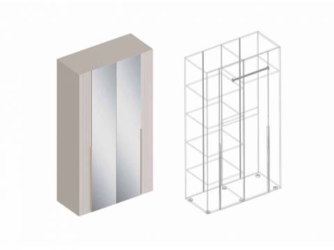 Шкаф Тефия 4-створки с зеркалом