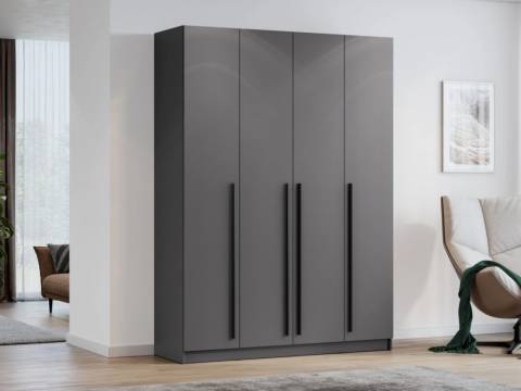 Шкаф Берген ШК-1600 Серый графит без зеркал