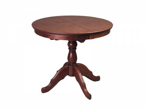 Стол СО 900 круглый раздвижной темный тон/шпон ясеня