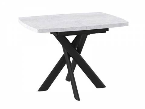 Стол раздвижной Leonel-110 серый сланец/черный