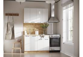 Кухонный гарнитур Хелмер 1200 мм ЛДСП Вотан/Белый