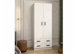 Шкаф 2-хстворчатый с 2-мя ящиками Турин белый