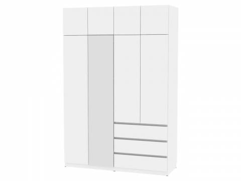 Шкаф с зеркалом Malta light H306М и Антресоль HA4