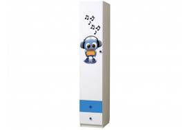 Шкаф однодверный с ящиками и фотопечатью Совята 1.3