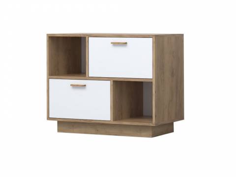 Тумба Эго Т-1 2 ящика белый глянец цоколь